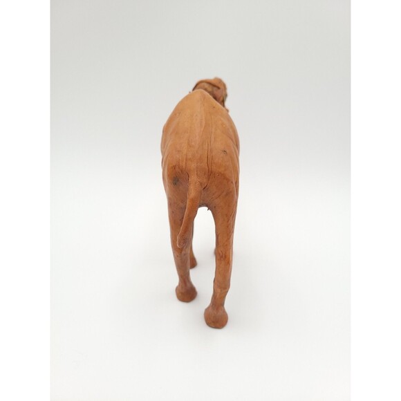Vintage Leather Wrapped Camel Statue Figurine 9 Inch - Picture 2 of 8